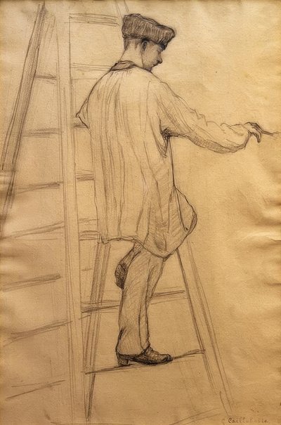 Studie voor de huisschilders door Gustave Caillebotte