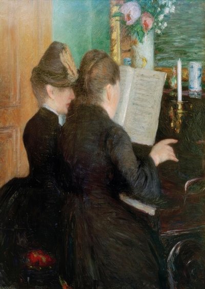 De pianoles door Gustave Caillebotte