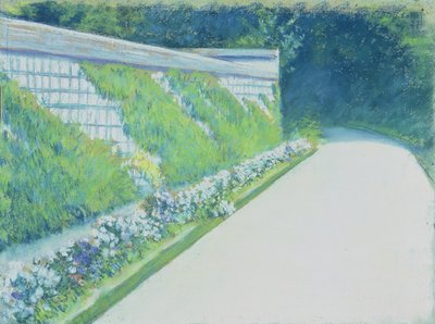 De Muur van de Moestuin, Yerres door Gustave Caillebotte