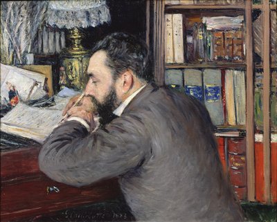 Portret van Henri Cordier (1849-1929), leraar aan de School voor Oosterse Talen, 1883 door Gustave Caillebotte