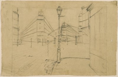 Studie voor Paris Street; Regenachtige dag door Gustave Caillebotte