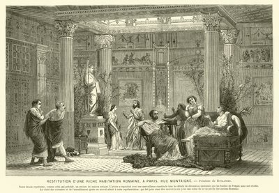 Reconstructie van het huis van een rijke Romein, Rue Montaigne, Parijs, Frankrijk door Gustave Clarence Rodolphe Boulanger