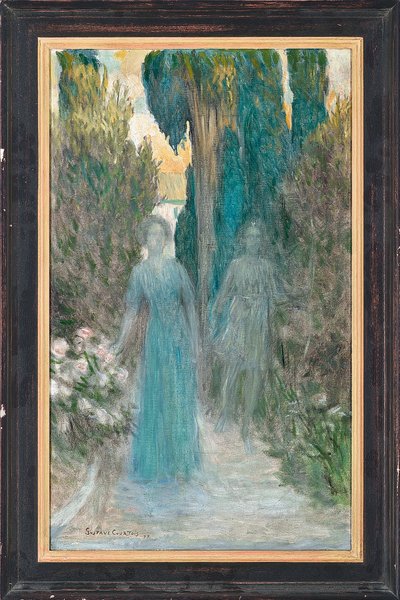 Diana en een bediende, 1897 door Gustave Claude Etienne Courtois