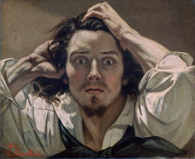 Wanhopig, Zelfportret door Gustave Courbet