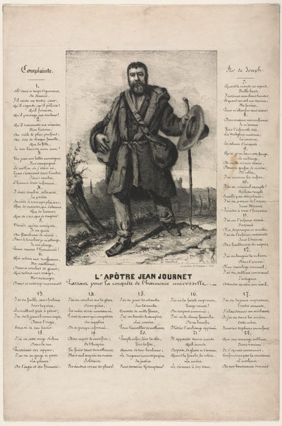 Jean Journet Vertrekt voor de Verovering van Universele Harmonie door Gustave Courbet