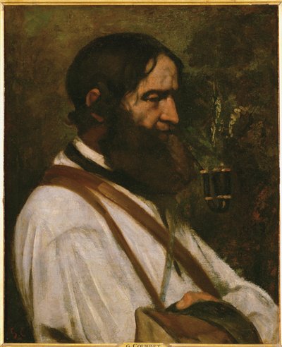 De Marechal jager (schilderij op doek) door Gustave Courbet