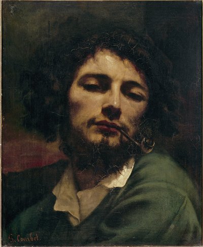 Zelfportret of de man met de pijp door Gustave Courbet