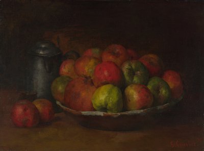Stilleven met appels en een granaatappel, 1871-1872 door Gustave Courbet