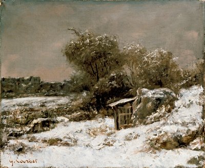 Winterscène door Gustave Courbet