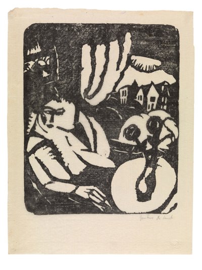 Dutch: Interieur of Zittende vrouw bij het venster door Gustave de Smet