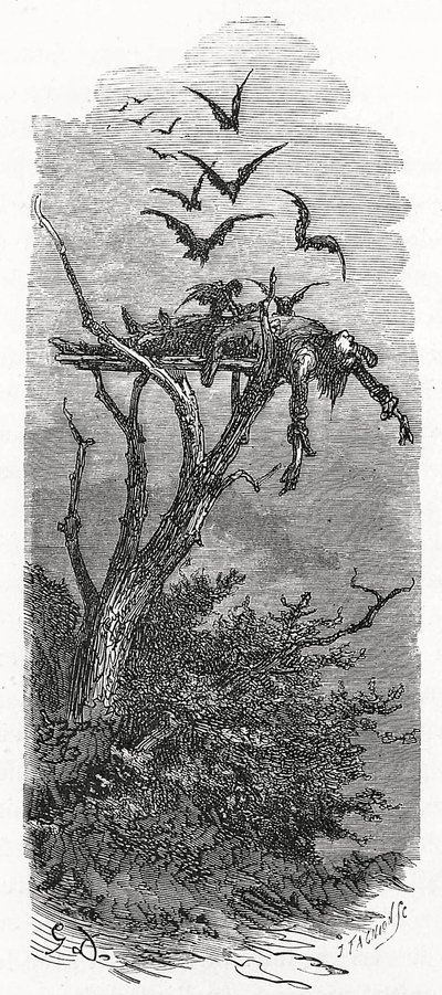 Een Keltische luchtbegrafenis, 1866 door Gustave Dore