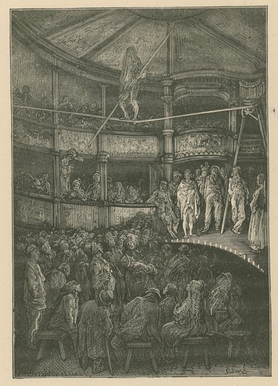 Blondin in Shoreditch, Londen door Gustave Dore