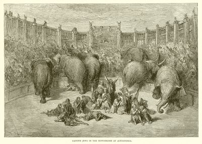 Gevangen Joden in de Hippodroom van Alexandrië door Gustave Dore