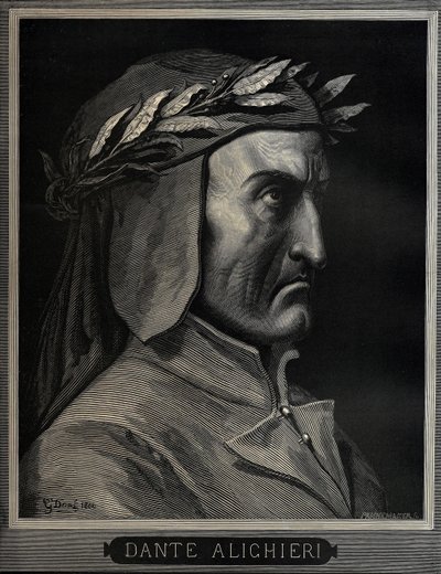 Dante Alighieri 1265-1321, 1860 door Gustave Dore