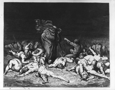 Dante en Vergilius in de hel, illustratie uit 