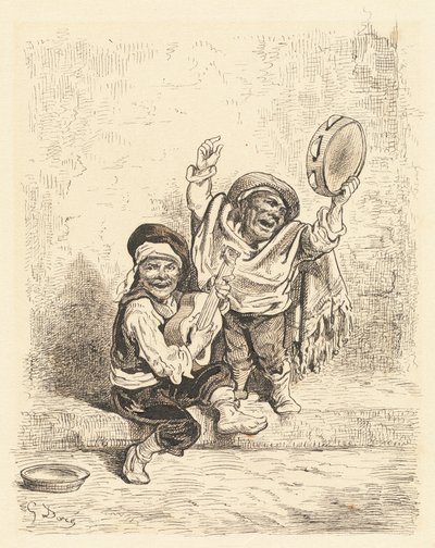 Dwergmuzikanten van Granada door Gustave Dore