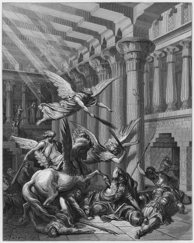 Heliodorus neergeslagen door Gustave Dore