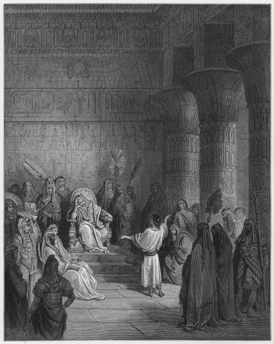 Gustave Dore Bijbel: Jozef interpreteert de droom van de farao door Gustave Dore