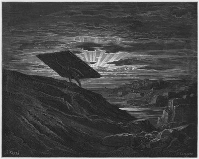 Gustave Dore Bijbel: Simson draagt de poorten van Gaza weg door Gustave Dore