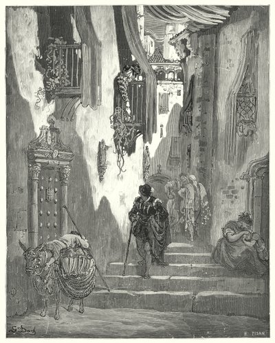 Don Quichot van Gustave Doré: "Hij kreeg een aantal liefdesbrieven naar mij gestuurd, allemaal vol met de tederste uitdrukkingen" door Gustave Dore
