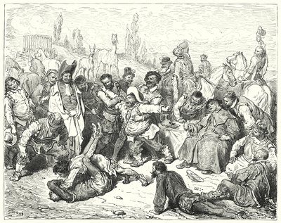 Sancho Panza was alleen boos, ergerde zich dood en raasde als een gek door Gustave Dore