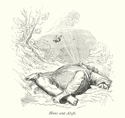 Hans de lucht ingestuurd (gravure) door Gustave Dore