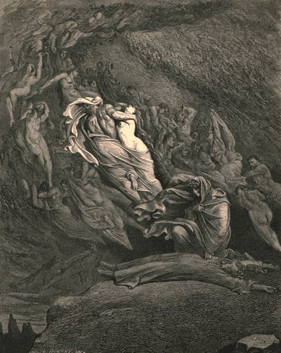 Ik door medelijden flauw, leek niet ver van de dood, ca. 1890 door Gustave Dore