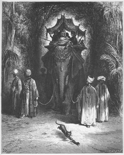 De rat en de olifant - uit "Fabels" van Jean de La Fontaine door Gustave Dore