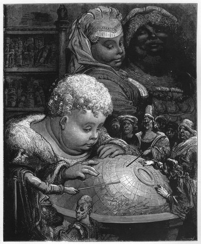 De opvoeding van Gargantua - illustratie uit 