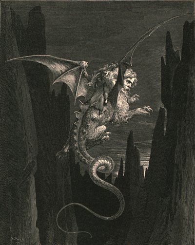 Nieuwe angst die ik bedacht bij de steile duik, ca. 1890 door Gustave Dore
