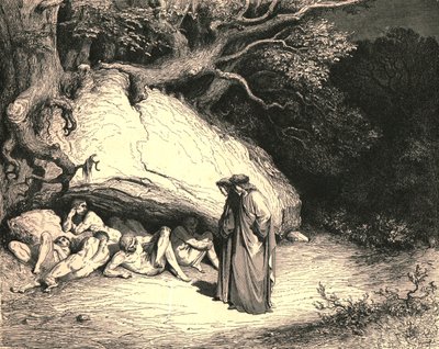Slechts zo ver getroffen, dat we leven verlangend zonder hoop, ca. 1890 door Gustave Dore