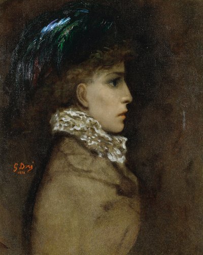 Portret van de actrice Sarah Bernhardt door Gustave Dore