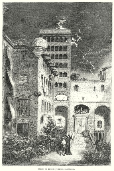 Gevangenis van de inquisitie, Barcelona (gravure) door Gustave Dore