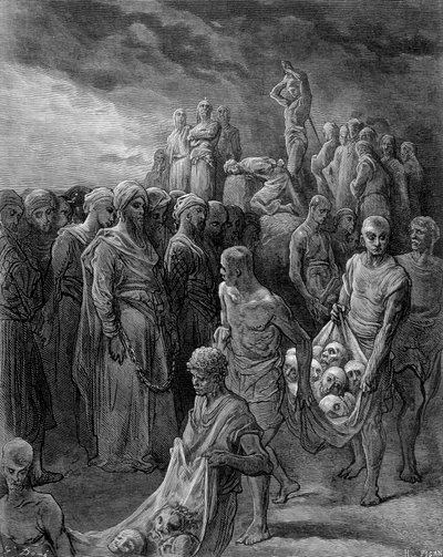 Richard, gebruikmakend van represailles, liet de gevangenen executeren - gravure door Gustave Doré door Gustave Dore