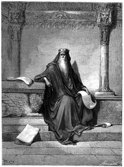 Salomo - Illustratie door Gustave Dore (1832-1883) voor De Bijbel (1866) - door Gustave Dore
