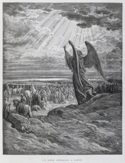 De engel verschijnt aan Jozua door Gustave Dore