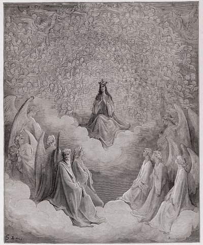De Goddelijke Komedie (La Divina Commedia), Paradiso, Canto 31: De koningin van de hemel - door Dante Alighieri (1265-1321) - Illustratie door Gustave Doré (1832-1883) door Gustave Dore