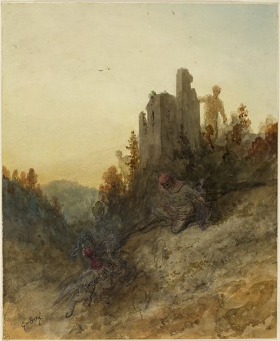 De prinses wordt gevangen gehouden door Gustave Dore