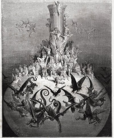 De goddelijke fles, Pantagruel - door Rabelais door Gustave Dore