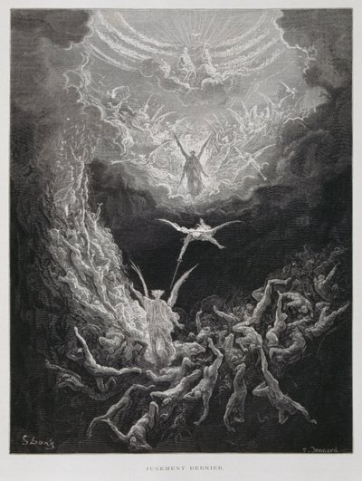 Het laatste oordeel, Illustratie uit de Dore Bijbel door Gustave Dore
