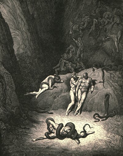 De anderen keken toe en riepen: Ah! Hoe verander je, Agnello! door Gustave Dore