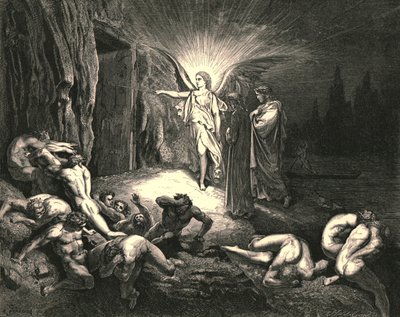 Bij de poort kwam hij, en met zijn staf raakte hij het aan, c1890 door Gustave Dore
