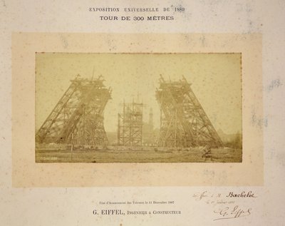 Bouw van de Eiffeltoren door Gustave Eiffel