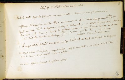 Folio 39 van het werkboek nr. 19 Manuscriptpagina van de concepten van Gustave Flaubert. Plannen voor sentimentele opvoeding. BHVP door Gustave Flaubert