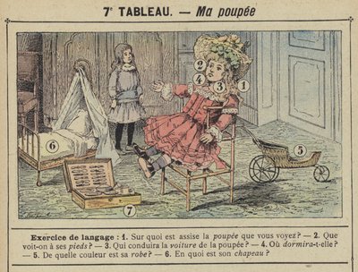 Mijn pop (kleur litho) door Gustave Fraipont