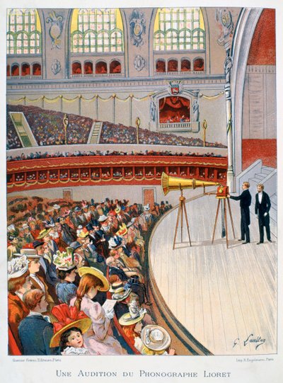 Fonograaf of Grammofoon Display door Gustave Francois Lasellaz