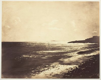 Middellandse Zee met de berg Agde door Gustave Le Gray