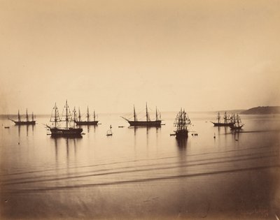 De Franse vloot, Cherbourg door Gustave Le Gray