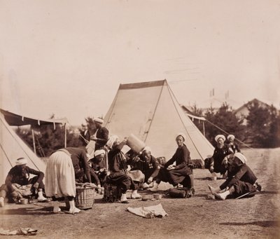 Maaltijd voor zoeaven door Gustave Le Gray