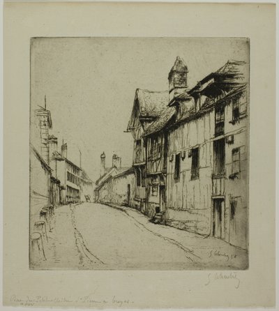 De Kleine Kloosterstraat, Troyes door Gustave Leheutre